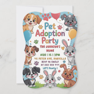 Invitation du groupe d'adoption des animaux - thèm