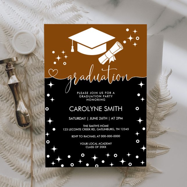 Invitation du groupe de graduation en calligraphie (Créateur téléchargé)