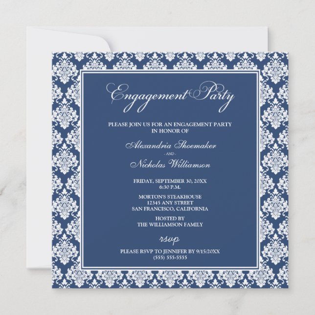 Invitation du groupe d'engagement étonnant Damask  (Devant)