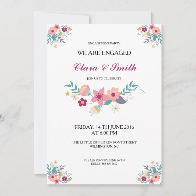 Invitation du groupe d'engagement floral (Devant)