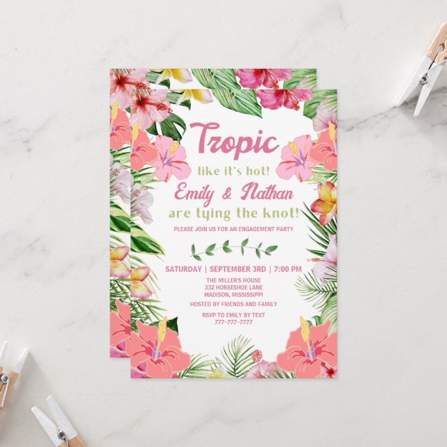 Invitation du groupe d'engagement Tropical Luau (Devant/Arrière en situation)