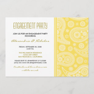Invitation du Henna Paisley Engagement Party (citr