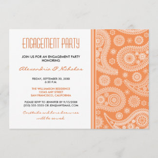 Invitation du Henna Paisley Engagement Party (oran