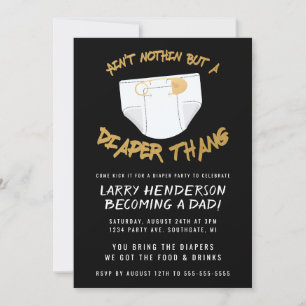 Invitation du Hip hop Diaper Party