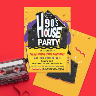 Invitation du House Party des années 90