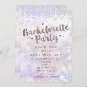 Invitation du Iridescente Sparkle Bachelorette Par