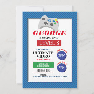 Invitation du Jeu Blue Red Trucks