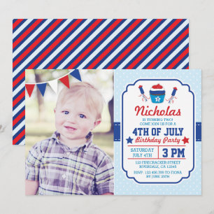 Invitation Du Jour D'Anniversaire Du 4 Juillet