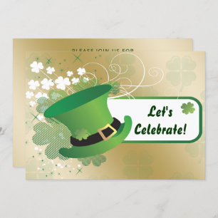 Invitation du Jour de la Saint Patrick shamrock