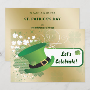 Invitation du Jour de la Saint Patrick shamrock
