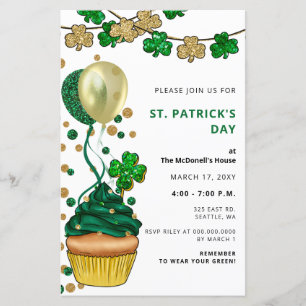 Invitation du Jour de la Saint Patrick Shamrock ve