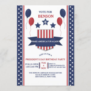 Invitation du jour des présidents Rouge Blanc et B
