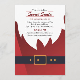 Invitation du Jour férié secret Père Noël