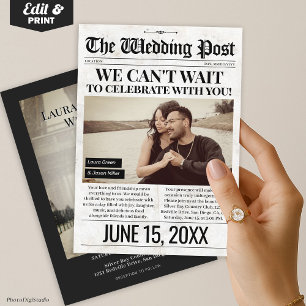 Invitation du journal mariage, mariage photo