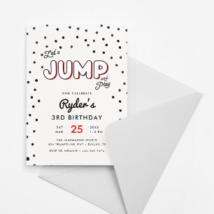 Invitation du Jump rouge et noir et du Bounce Part