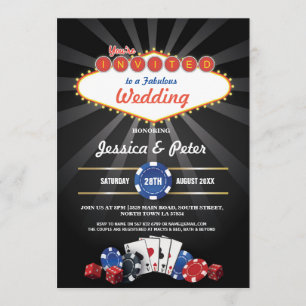 Invitation du Las Vegas Mariage Casino Dice Party