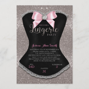 Invitation du Lingerie Party argent
