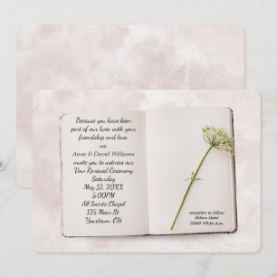 Invitation du livre de renouvellement Vow mariage