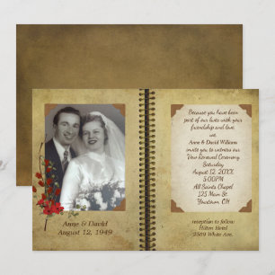 Invitation du livre de renouvellement Vow mariage