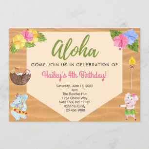 Invitation du Luau Party