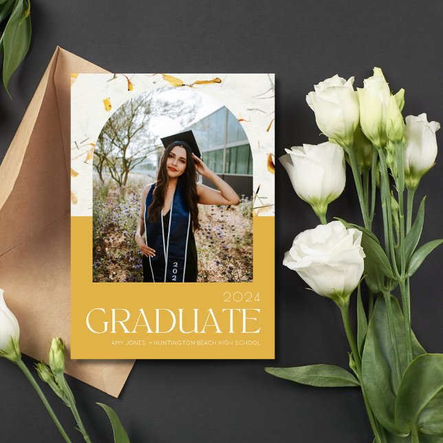 Invitation du Lycée Arch Photo Graduation Party (High School Arch Photo Graduation Party Invite)