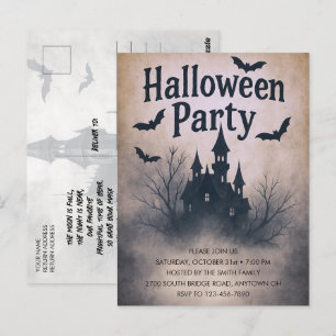 Invitation du Manoir Haunor Halloween Party