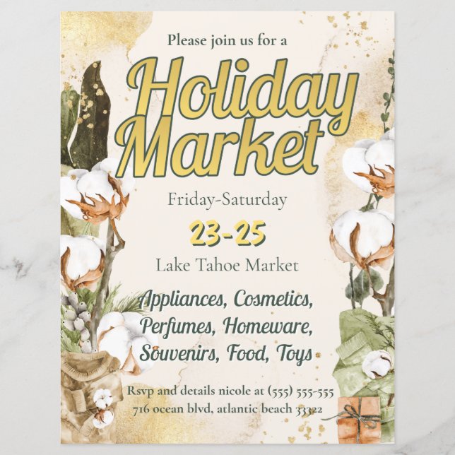 Invitation du marché de Noël (Devant)