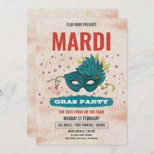 Invitation du Mardi Gras Party