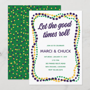 Invitation du Mardi Gras Party
