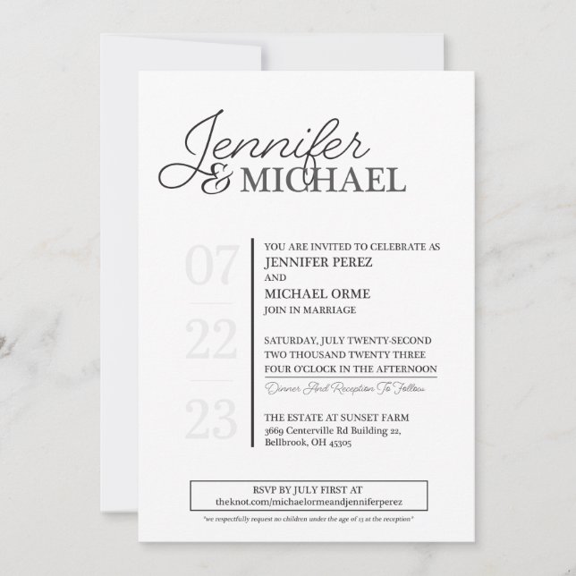 Invitation du mariage (Devant)