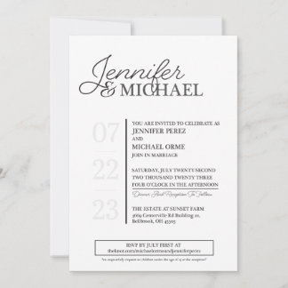 Invitation du mariage