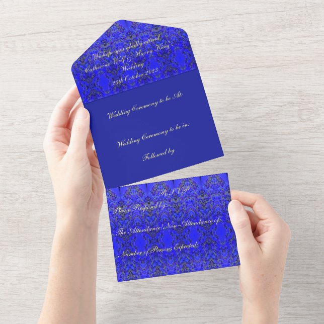 Invitation du Mariage Agincourt Monogram (Déchirure)