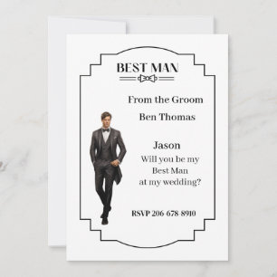 Invitation du mariage Best Man