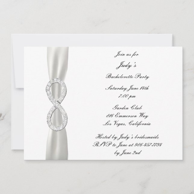 Invitation du Mariage blanc Infinity (Devant)