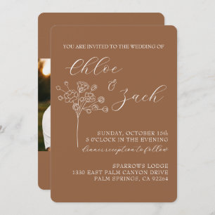 Invitation du Mariage de automne Brown au chocolat