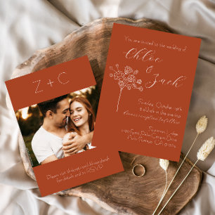 Invitation du Mariage de automne citrouille Spice