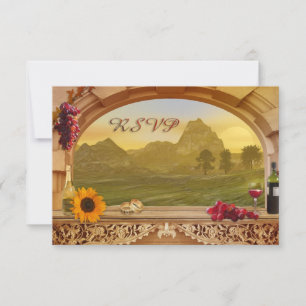 Invitation du Mariage de automne Vignoble RSVP