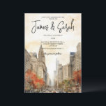 Invitation du Mariage de destination du paysage de<br><div class="desc">Faites de votre célébration mariage une fête à des sommets emblématiques avec nos Invitations de destination Mariage New York Landscape! Immergez vos invités dans la magie incomparable de la ville qui ne dort jamais, car l'étonnante horizon new-yorkais occupe le devant de la scène sur ces invitations élégamment conçues. Parfaites pour...</div>