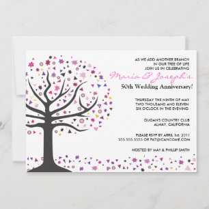Invitation du Mariage de l'anniversaire de l'arbre