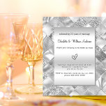 Invitation du mariage de renouvellement de voeux S<br><div class="desc">Un motif moderne à carreaux argent comme arrière - plan. Personnalisez et ajoutez vos noms et les détails.</div>