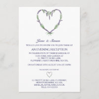 Invitation du Mariage du coeur de Lavender