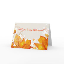 Invitation du Mariage Feuille rustique Bridesmaid