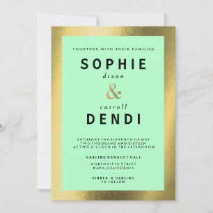 Invitation du Mariage Gold Foil