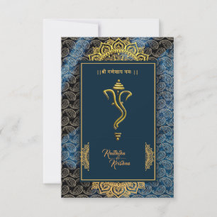 Invitation du mariage indien hindou Ganesha