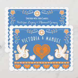 Invitation du Mariage mexicain Papel Picado