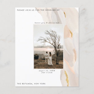 Invitation du Mariage photo Abstrait Budget