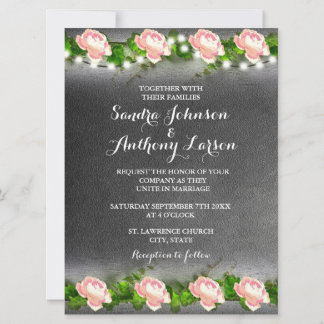 Invitation du Mariage Rose du tableau de bord