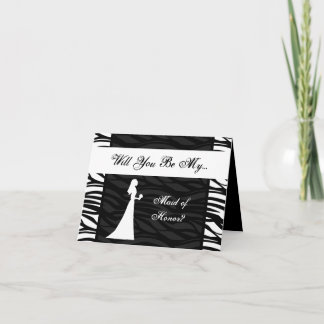 Invitation du mariage, Zebra Stripe noir et blanc