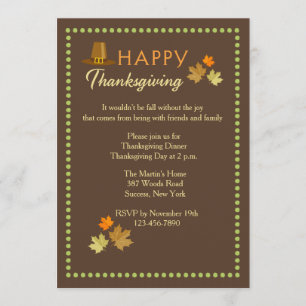 Invitation du Marquee de Thanksgiving