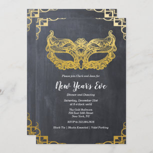 Invitation du Masque d'Or du Nouvel An de la veill